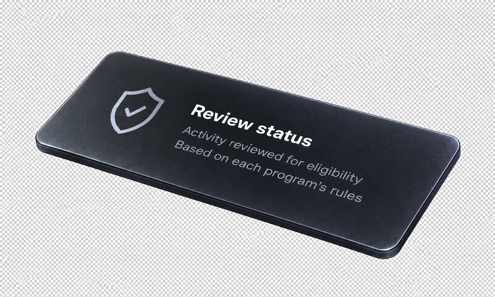 Review status: activity reviewed for eligibility, based on each program’s rules.
